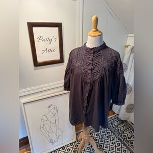 Sundance Women's Dark Gray Button Down Shirt